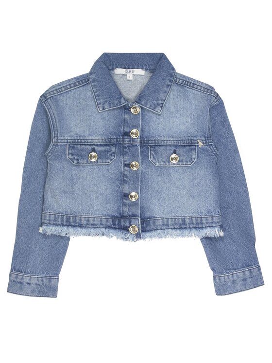 Patrizia Pepe Patrizia Pepe Kurtka jeansowa PJFSJ011051 Niebieski Regular Fit