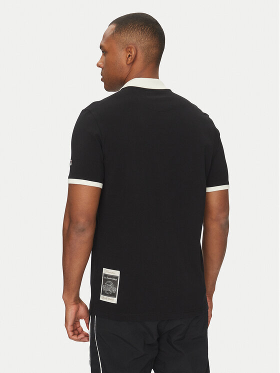 Champion Champion Тениска с яка и копчета 221044 Черен Regular Fit