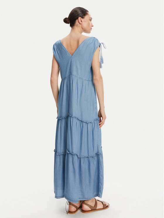 Pepe Jeans Pepe Jeans Vsakodnevna obleka Effie PL953664 Modra Loose Fit