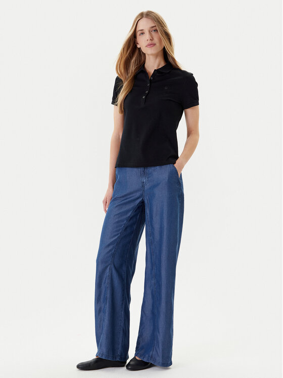 United Colors Of Benetton United Colors Of Benetton Spodnie materiałowe 4KHNDF09L Niebieski Wide Leg