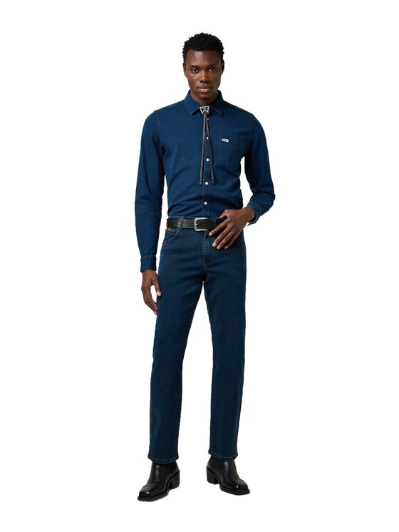 Wrangler Wrangler Camicia 112371548 Blu scuro Regular Fit
