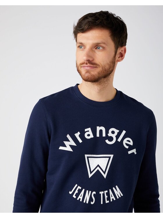 Wrangler Wrangler Felpa CREW SWEAT Blu Regular Fit