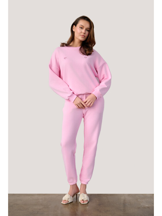 TRIPLES TRIPLES Bluza Boxy Love Pink Różowy Regular Fit