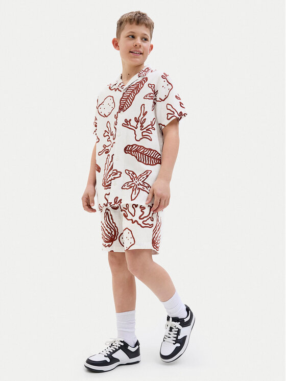 Jack & Jones Junior Jack & Jones Junior Szorty materiałowe 12277599 Écru Relaxed Fit