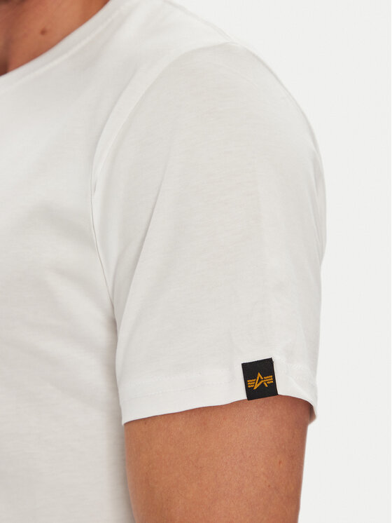 Alpha Industries Alpha Industries Komplet 2 t-shirtów AI.258500-95 Biały Basic Fit