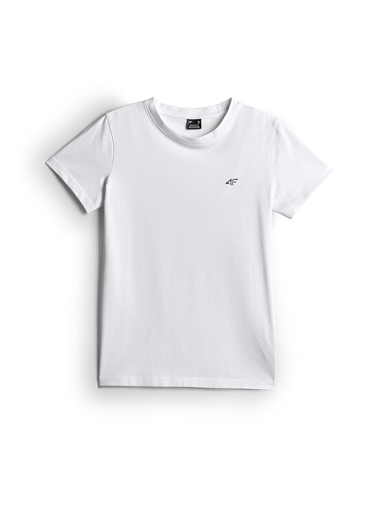 4F 4F T-Shirt BASIC+ Biały Regular Fit