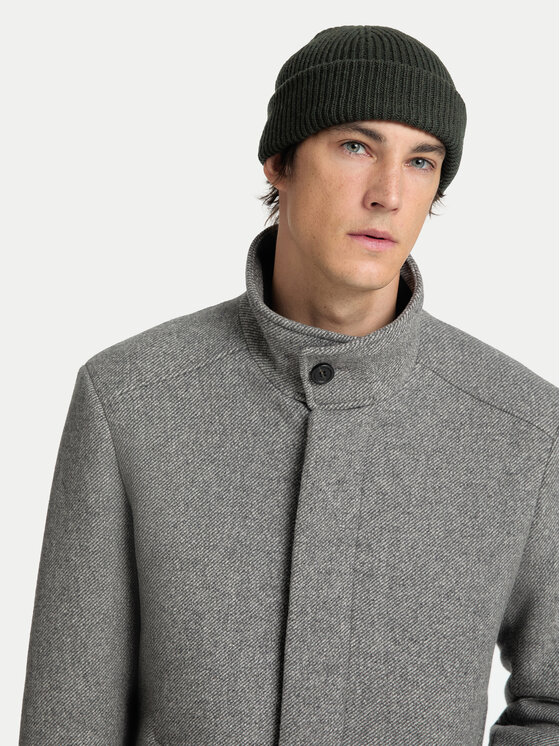 Selected Homme Selected Homme Vilnas mētelis 16094322 Pelēks Regular Fit