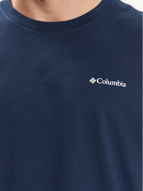 Columbia Columbia T-Shirt Basic Logo 1680053 Granatowy Regular Fit