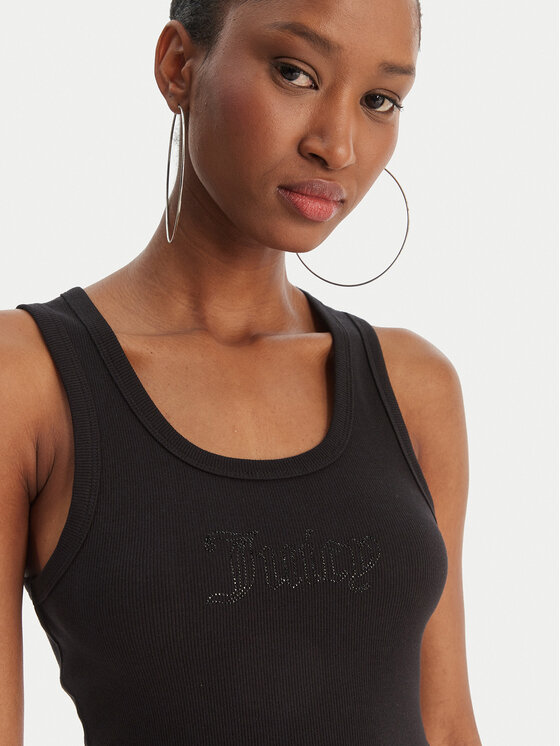 Juicy Couture Juicy Couture Top Thin Strap JCWLV126308 Negru Slim Fit