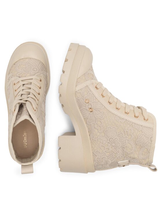 DeeZee DeeZee Schnürschuhe WS5512-01 Beige