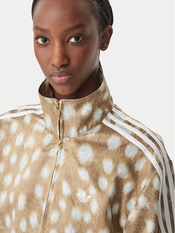 adidas adidas Bluza Firebird KT2143 Brązowy jasny Regular Fit