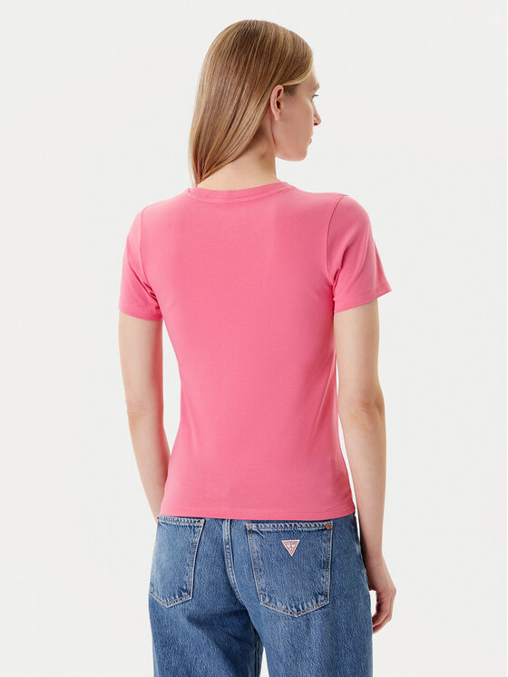 Guess Jeans Guess Jeans Футболка W4YI04 J1314 Рожевий Slim Fit