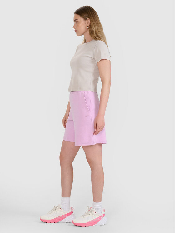 4F 4F Szorty sportowe MIDSHOP TEXTILE Różowy Regular Fit