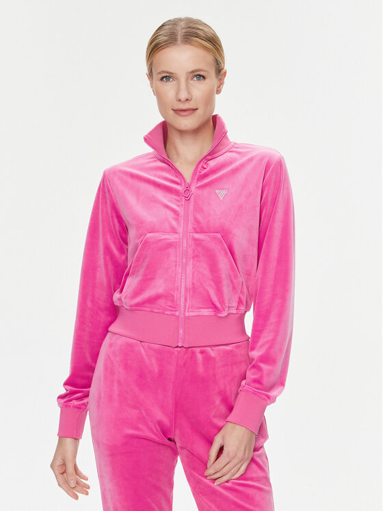 Guess Mikina V3BQ22 KBXI2 Ružová Regular Fit