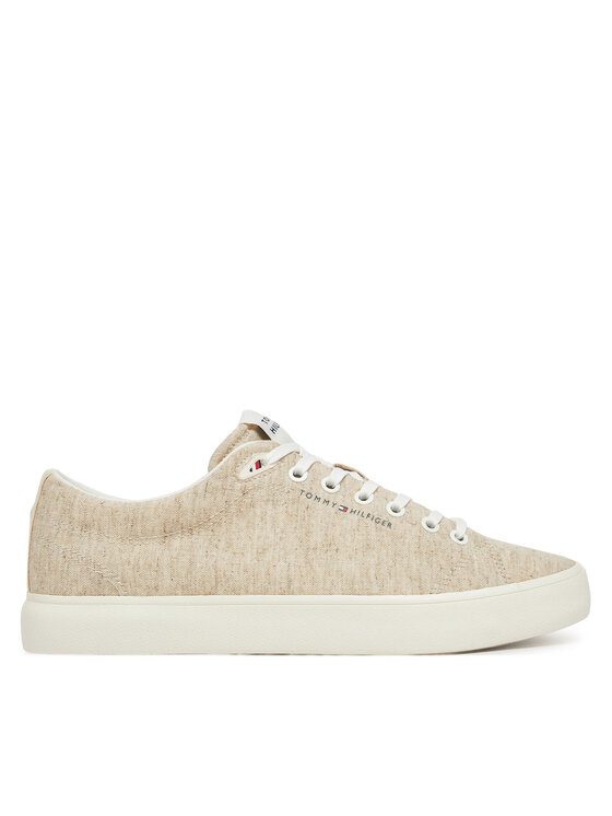 Férfi Teniszcipő Tommy Hilfiger, Méret: 43, Ekru, Th Hi Vulc Low Core Chambray FM0FM05389