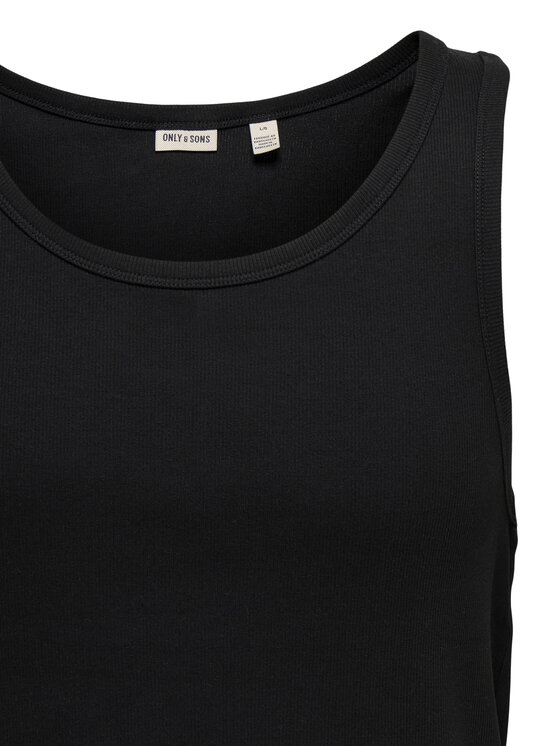 Only & Sons Only & Sons Tank top Tanner 22030217 Czarny Regular Fit