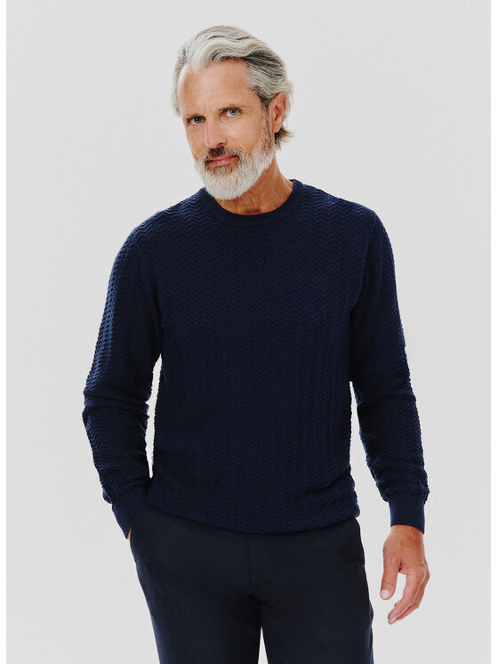 Pako Lorente Pako Lorente Sweter P24WF-2X-006 Granatowy Classic Fit