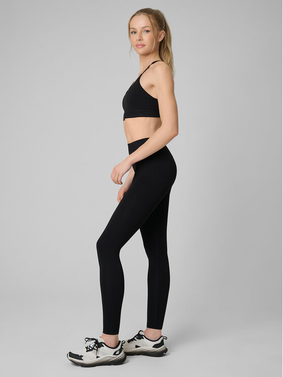 4F 4F Legginsy BASIC+ Czarny Slim Fit