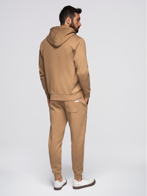 Ombre Ombre Komplet dresowy Z119 Brązowy Regular Fit