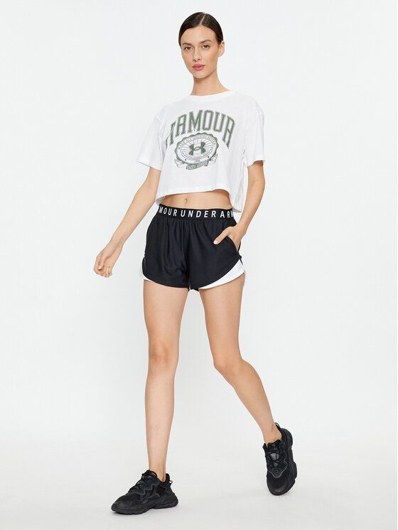 Under Armour Under Armour Tričko Ua Collegiate Crest Crop Ss 1379402 Biela Loose Fit