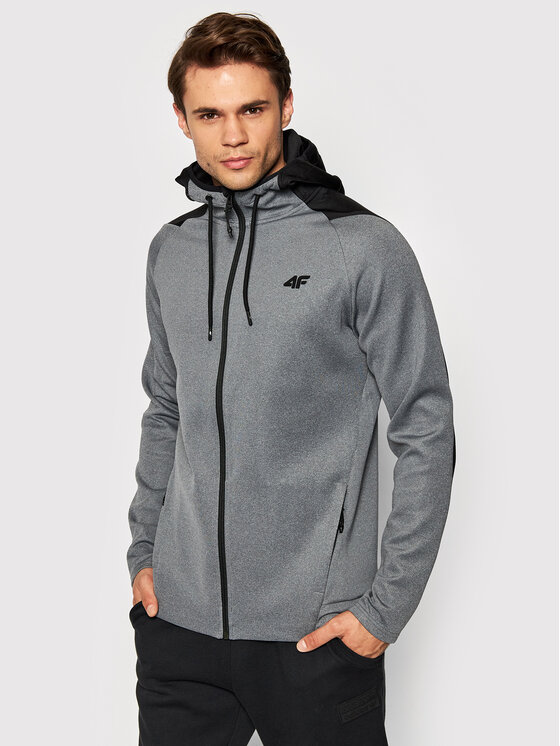 4F 4F Суитшърт от техническо трико H4Z21-BLMF010 Сив Regular Fit