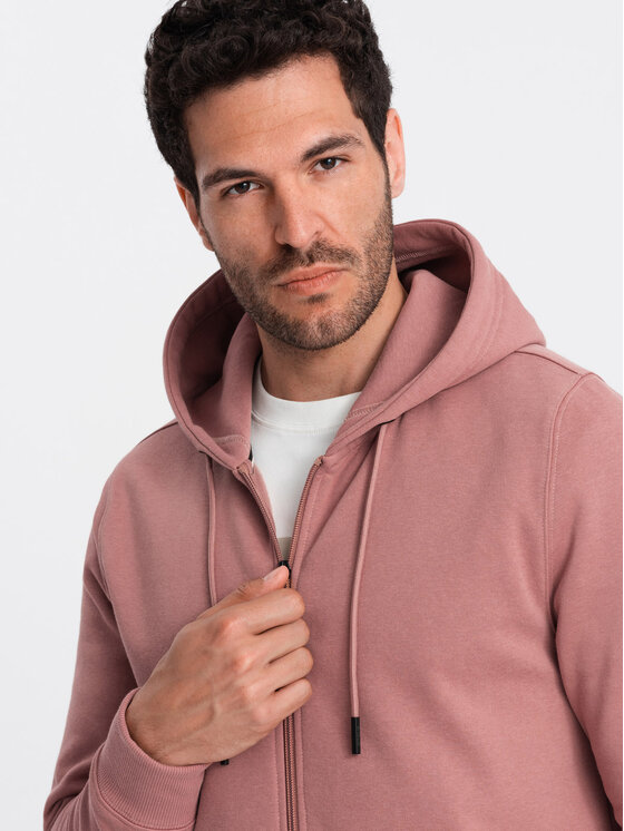 Ombre Ombre Mikina OM-SSBZ-0160 Růžová Regular Fit