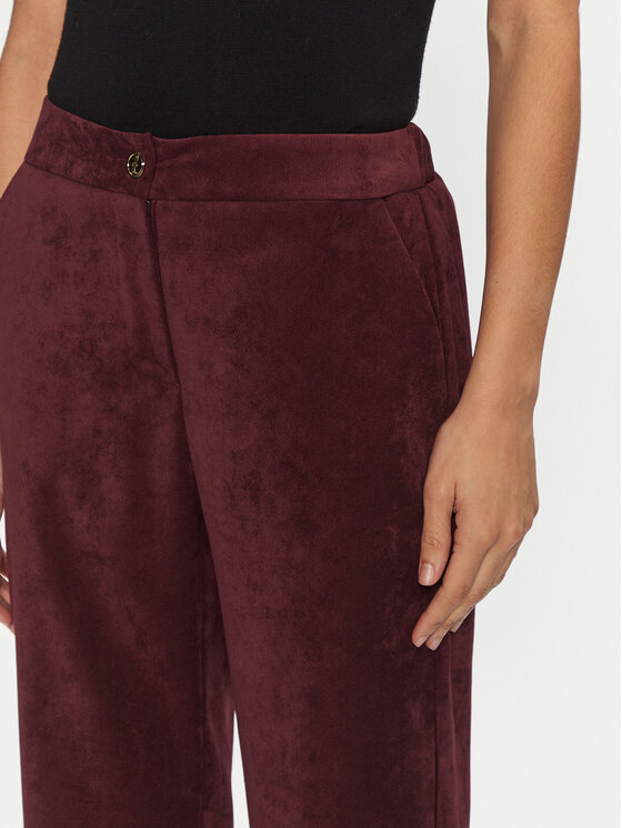 ARTIGLI ARTIGLI Hlače iz tkanine ACPA000633 Bordo rdeča Regular Fit