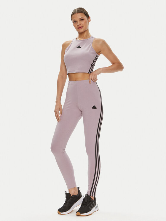 adidas adidas Top Future Icons 3-Stripes IS3636 Fioletowy Slim Fit
