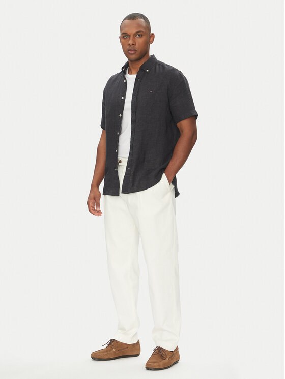 Tommy Hilfiger Tommy Hilfiger Cămașă MW0MW35207 Negru Regular Fit