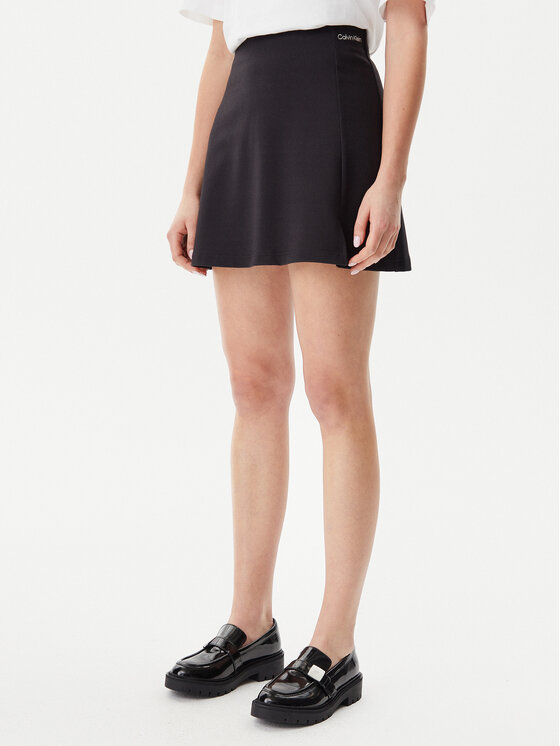 Calvin Klein Jeans Calvin Klein Jeans Fustă trapez Logo Milano J20J225333 Negru Regular Fit