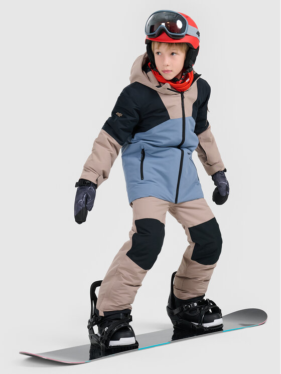 4F 4F Kurtka snowboardowa SNOWBOARD Brązowy jasny Regular Fit