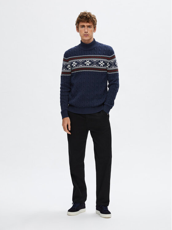 Selected Homme Selected Homme Rolák 16081554 Tmavomodrá Regular Fit