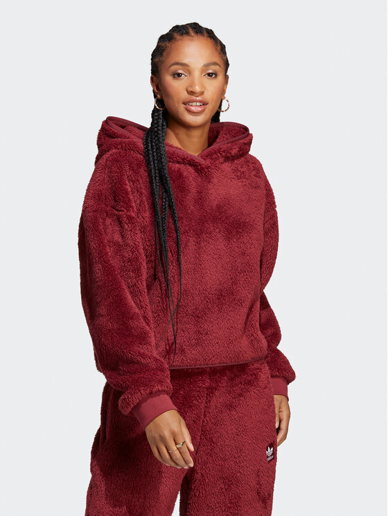 adidas Essentials Fluffy Teddy Hoodie HY1719 Loose Fit