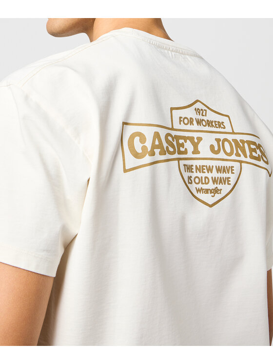 Wrangler Wrangler T-Shirt Casey Jones Graphic Tee Biały Relaxed Fit