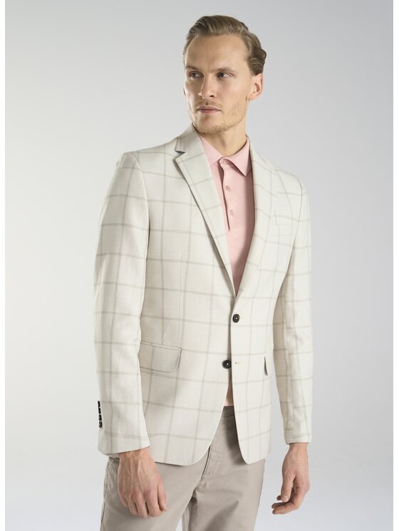 Pako Lorente Pako Lorente Marynarka P24SF-3X-024 Beżowy Slim Fit