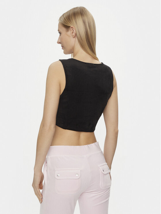 Juicy Couture Juicy Couture Top Camina JCWCT23305 Czarny Slim Fit