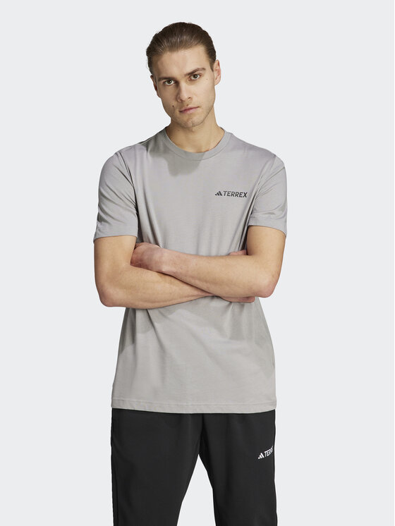 adidas adidas Marškinėliai IL5064 Pilka Regular Fit
