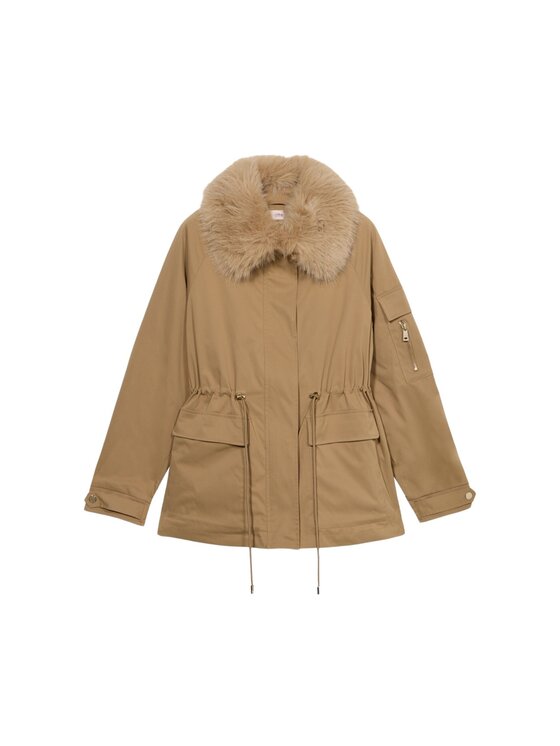 Oltre Oltre Cappotto 8155J000225N002 Écru Flare Fit