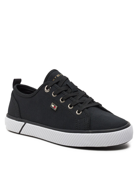 Tommy Hilfiger Sneakers aus Stoff Vulc Canvas Sneaker FW0FW08063 Schwarz Modivo