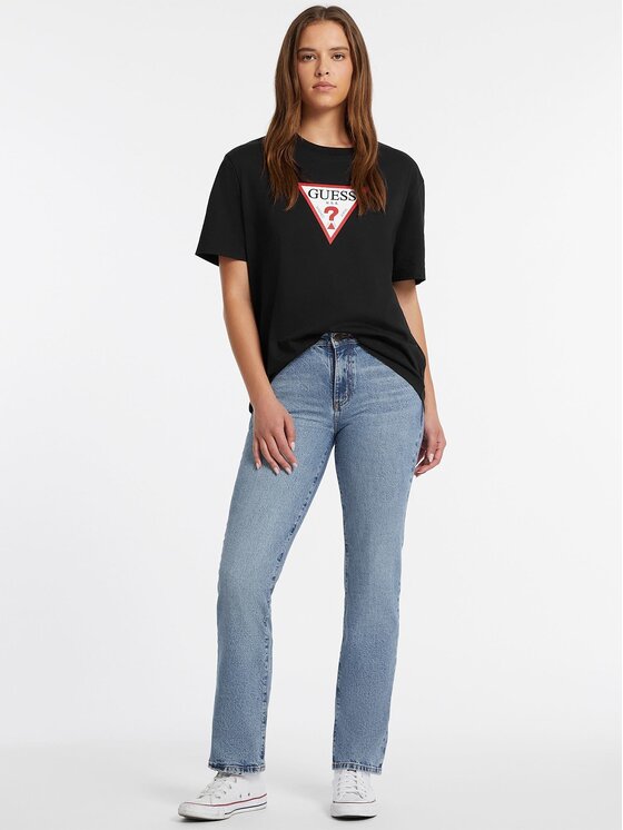 Guess Jeans Guess Jeans T-Shirt 167183 Czarny Classic Fit
