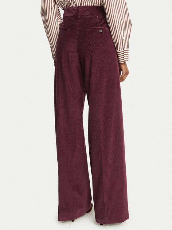Weekend Max Mara Weekend Max Mara Spodnie materiałowe Tania 2625136012 Bordowy Regular Fit