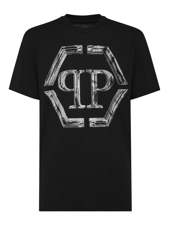 PHILIPP PLEIN PHILIPP PLEIN T-Shirt 9565 Czarny Regular Fit