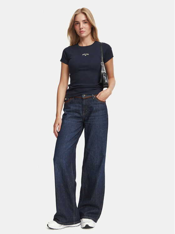 Guess Jeans Guess Jeans Τζιν W6BA0Y D1793 Σκούρο μπλε Wide Leg