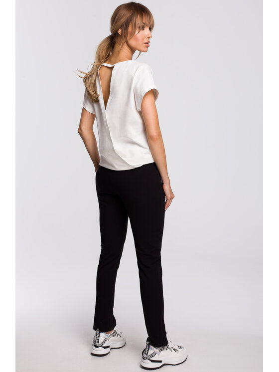 Made of Emotion Made of Emotion Pantaloni in maglia M493 Nero Ahletic Fit