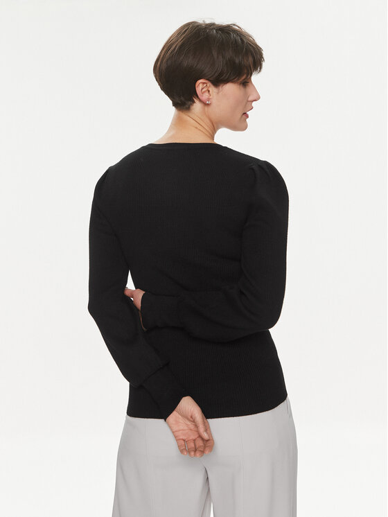 Morgan Morgan Pulover 241-MSUCCES Negru Slim Fit