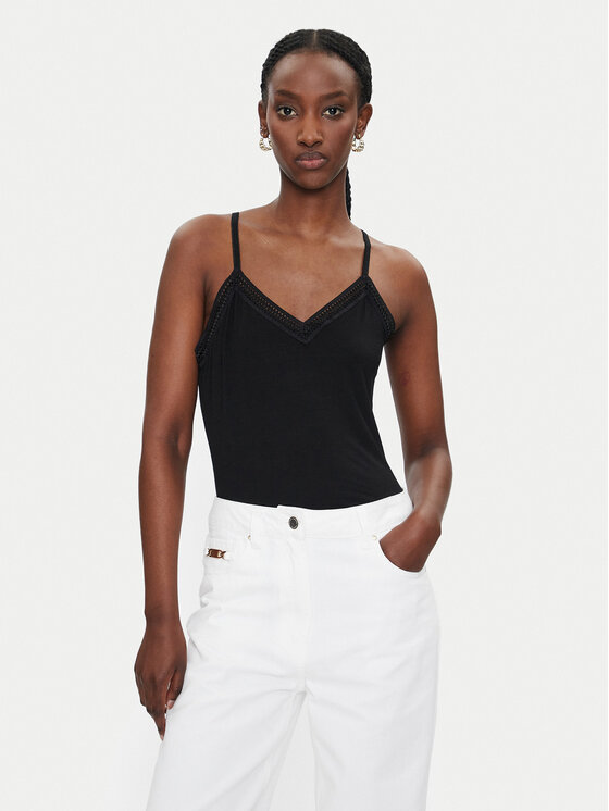Morgan Top 192-BARBA.N Čierna Slim Fit