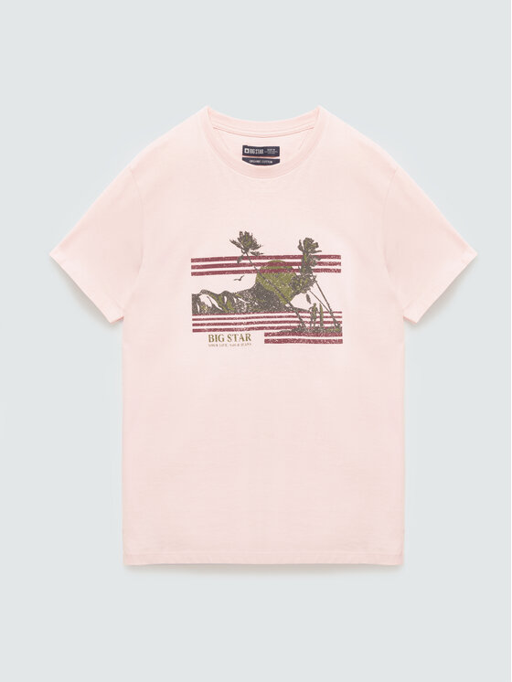 BIG STAR BIG STAR T-Shirt REGGER Różowy Basic Fit