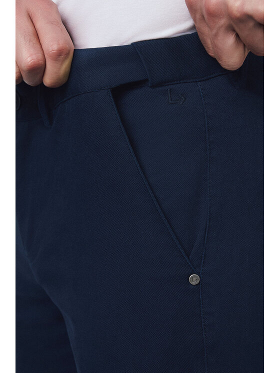 Lancerto Lancerto Chinosy Mikkeli SP082125000004 Granatowy Regular Fit