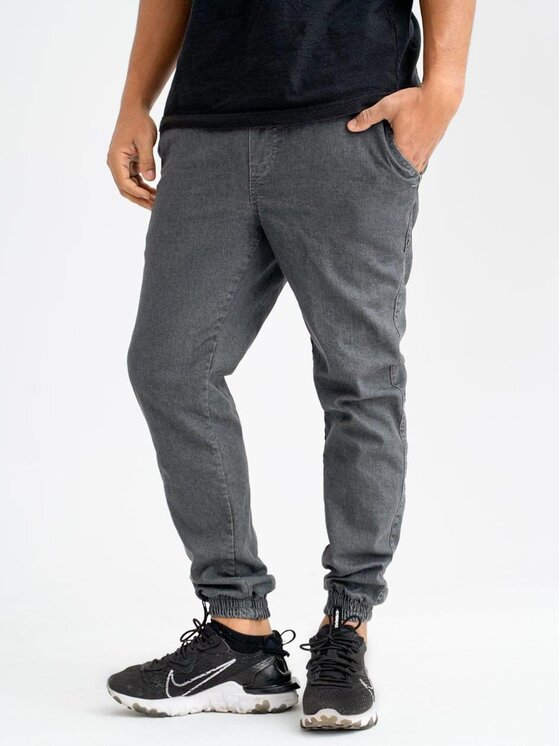 Jigga Wear Jigga Wear Joggery DZOGER DZINS KORONA 102205 Szary Regular Fit