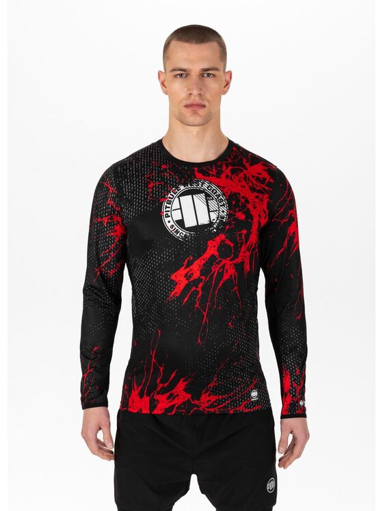 PITBULL PITBULL Koszulka techniczna Longsleeve Mesh Performance Pro plus Blood Dog II M Czarny Regular Fit